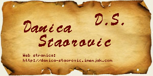 Danica Staorović vizit kartica